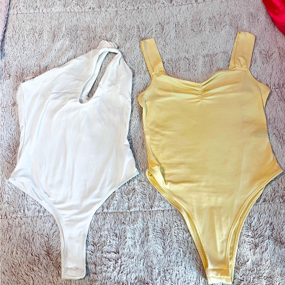 Yellow & White Body Suit
